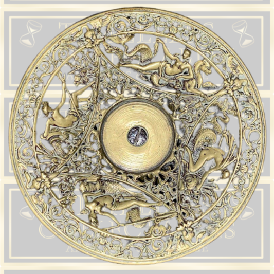 Antique Ornate Brass Tazza Centerpiece