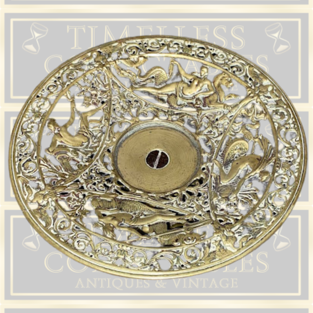 Antique Ornate Brass Tazza Centerpiece