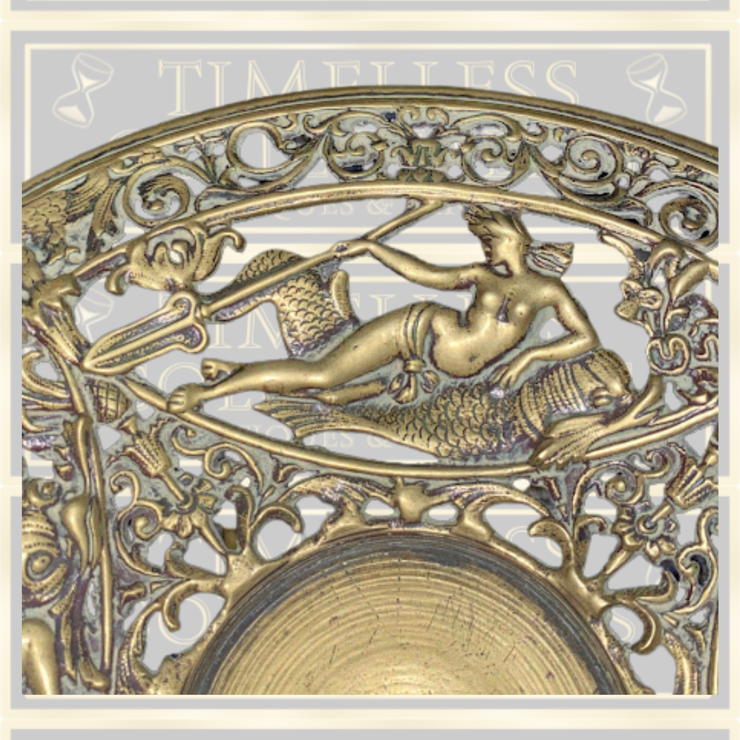 Antique Ornate Brass Tazza Centerpiece