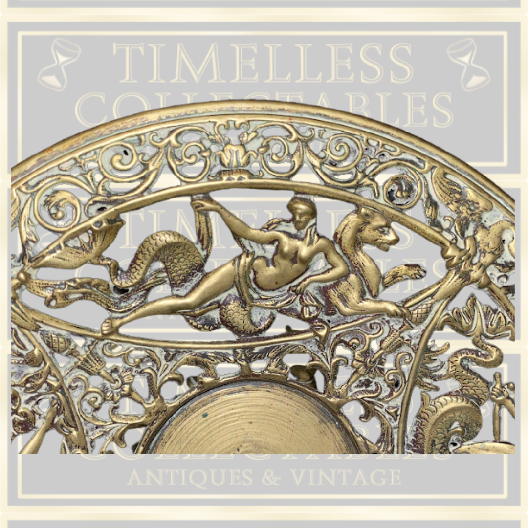 Antique Ornate Brass Tazza Centerpiece