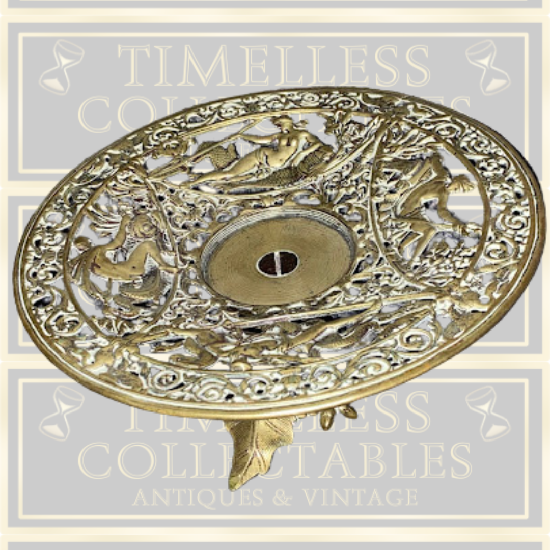 Antique Ornate Brass Tazza Centerpiece