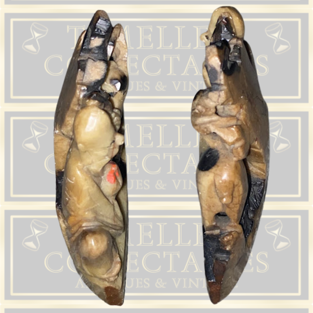 Antique Hand Carved Soapstone Sculpture
