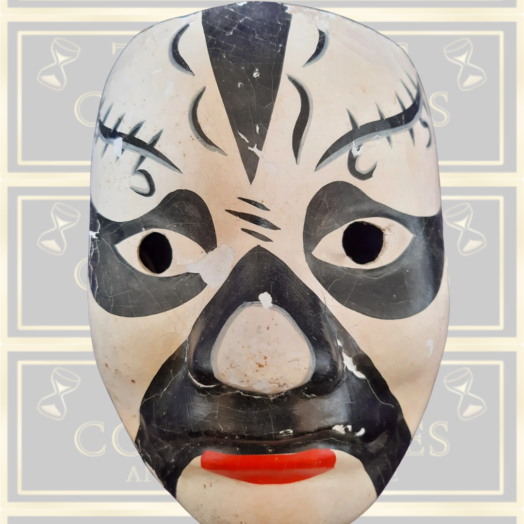 Vintage Chinese Peking Hand Painted Opera Mask