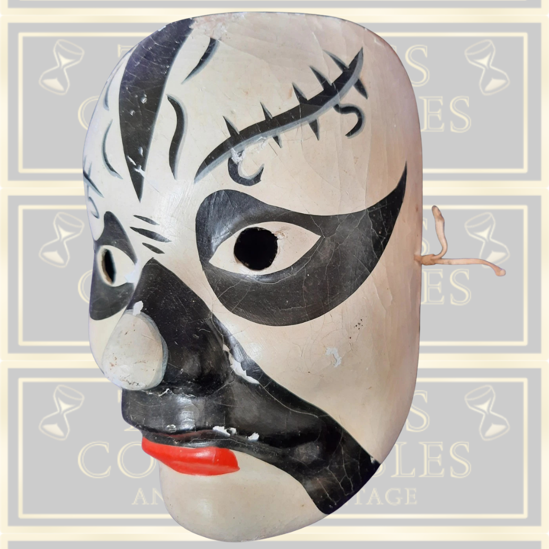 Vintage Chinese Peking Hand Painted Opera Mask