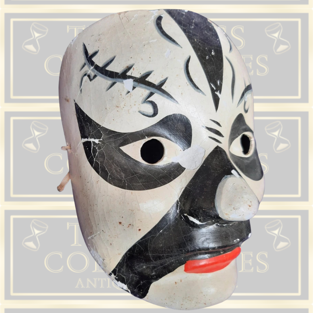 Vintage Chinese Peking Hand Painted Opera Mask