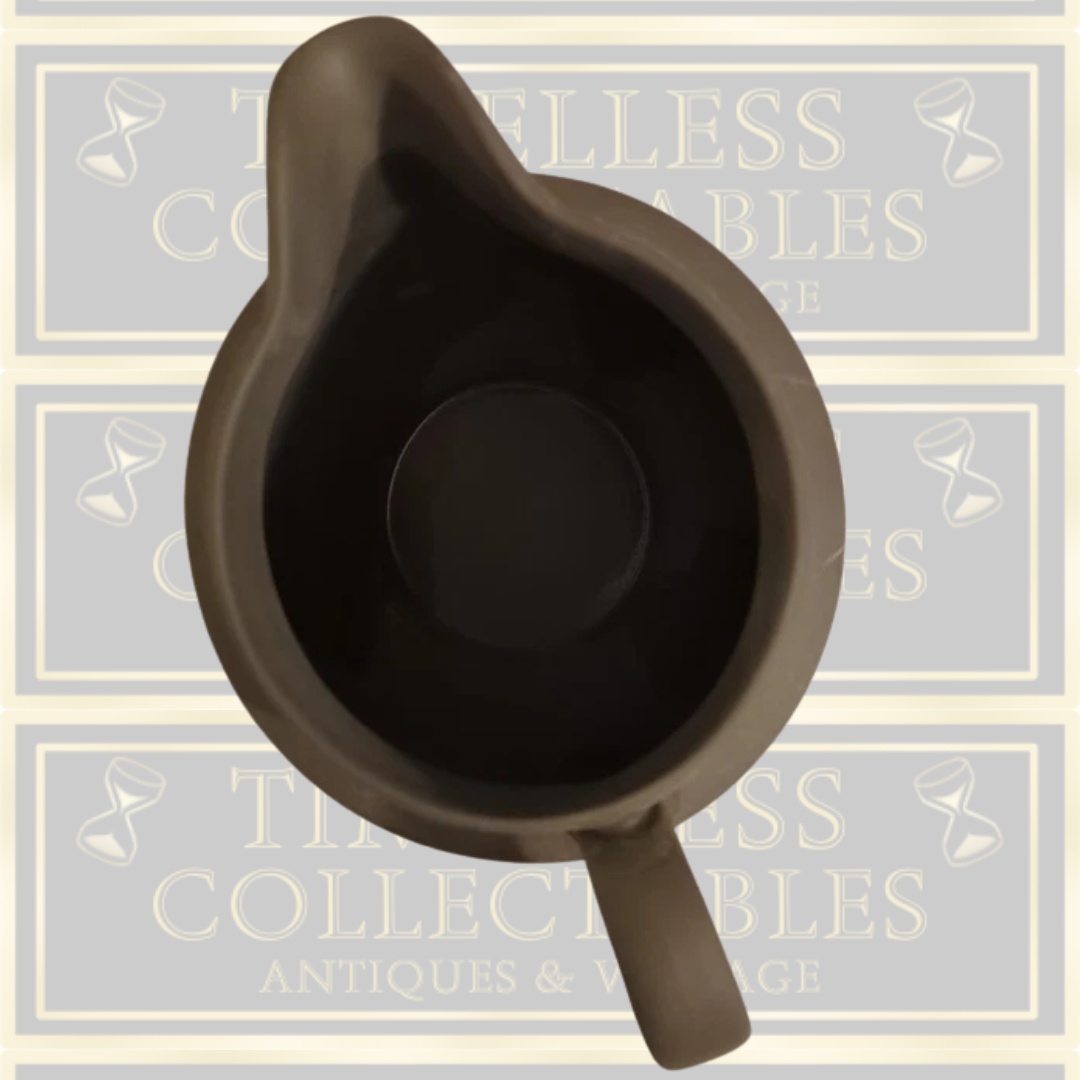 Vintage Basalt Black Wedgwood Fluted Pitcher