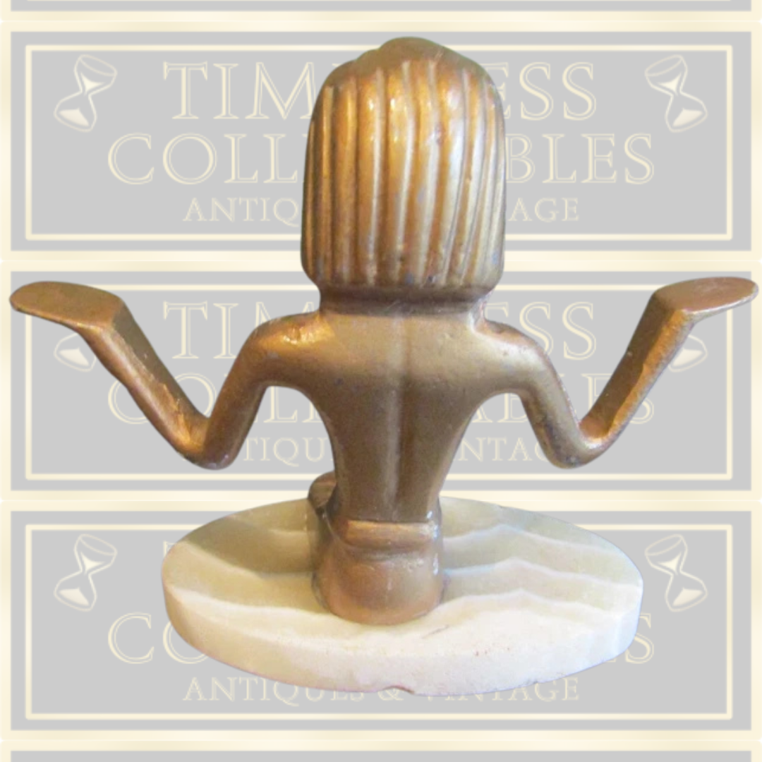 Vintage Egyptian Goddess/Pharaoh Brass Sculpture