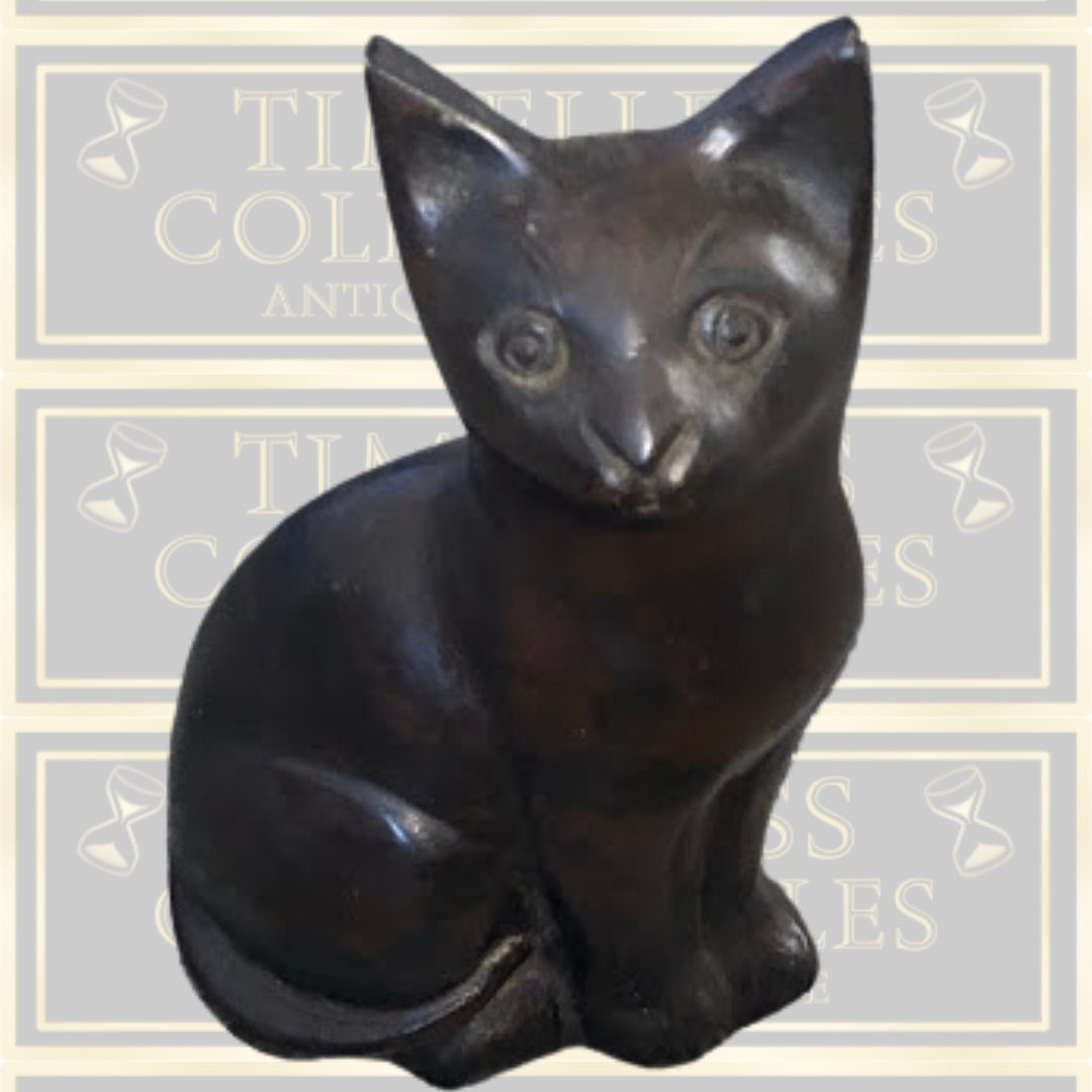 Antique Bronze/Brass Cat Ornament