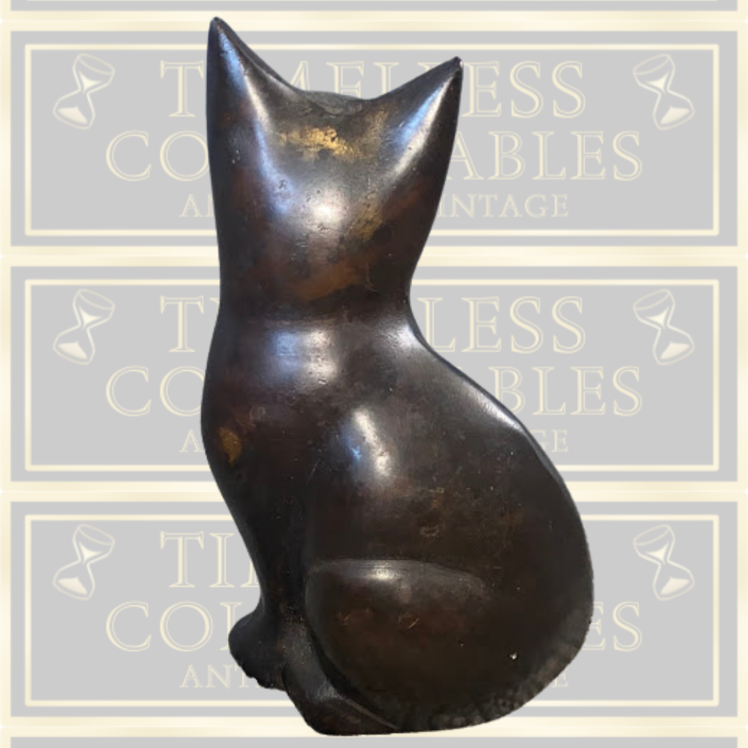 Antique Bronze/Brass Cat Ornament