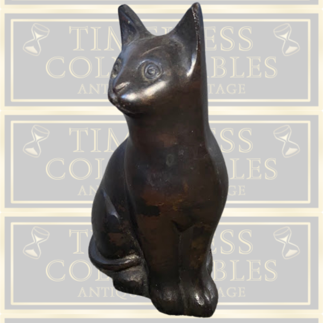 Antique Bronze/Brass Cat Ornament