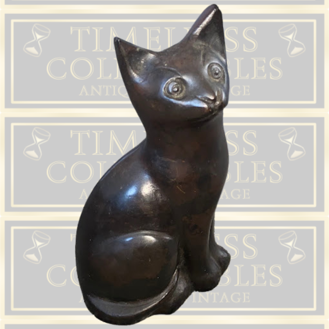 Antique Bronze/Brass Cat Ornament