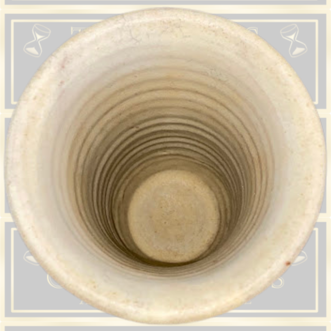 Vintage Stapleton House Pottery Ribbed Vase with Floral Design