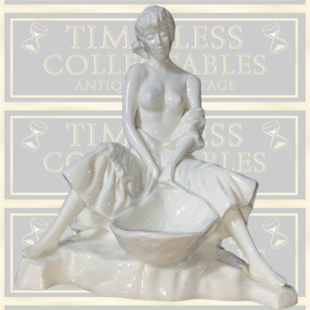 Vintage 1930s Ceramic Art Deco Lady Figurine Soap Holder