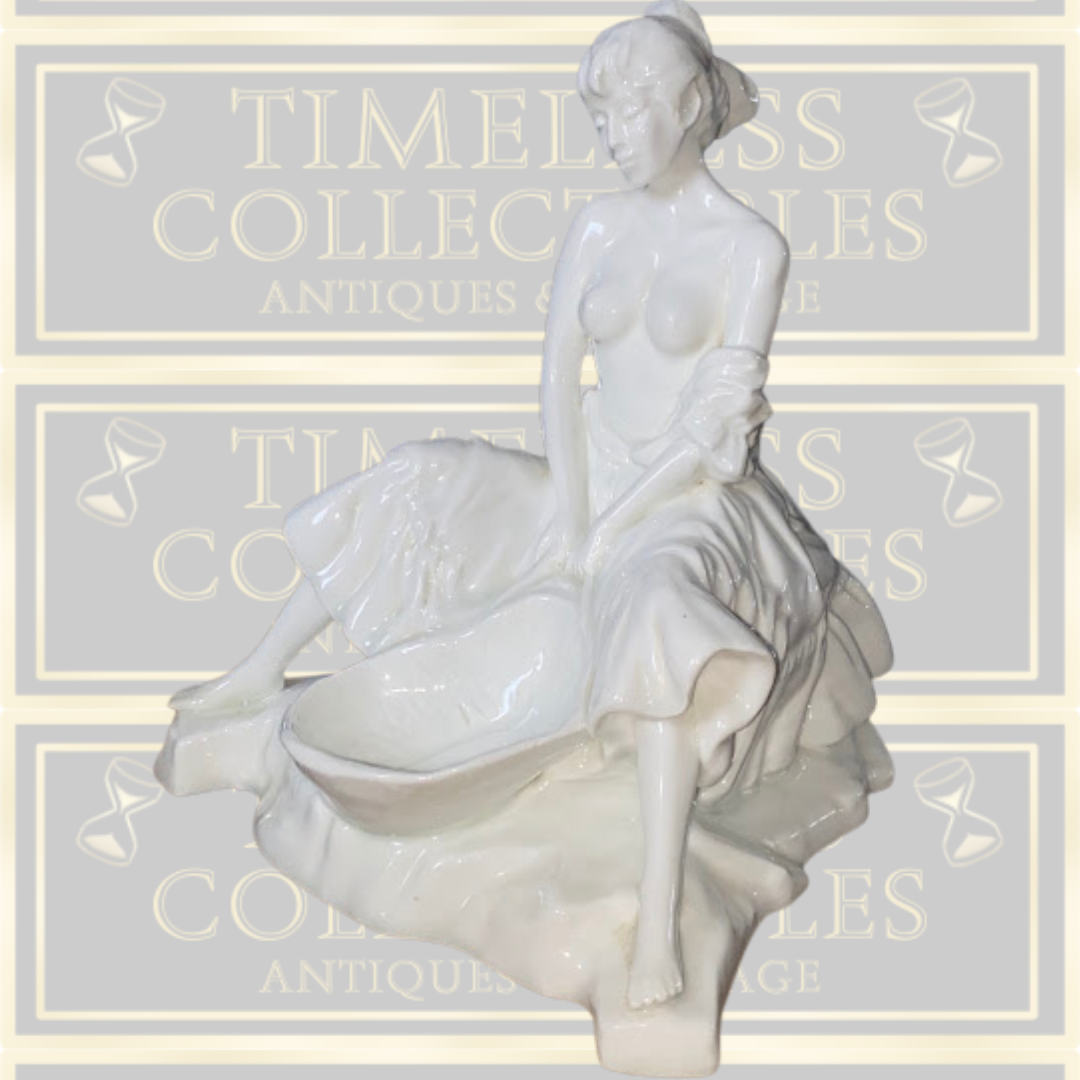 Vintage 1930s Ceramic Art Deco Lady Figurine Soap Holder