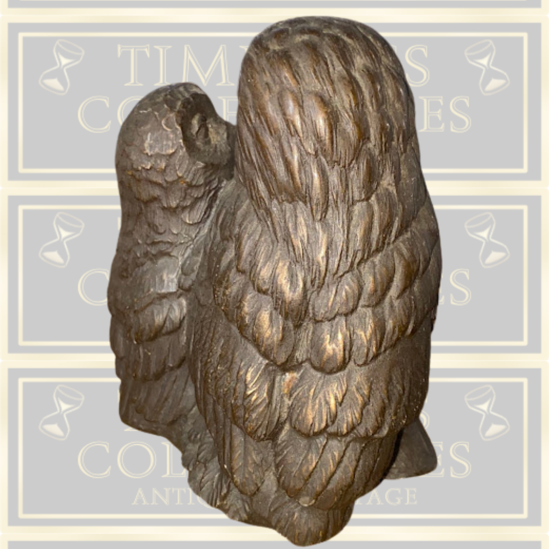 Vintage Menton Manor Cold Cast Bronze Owl & Owlet