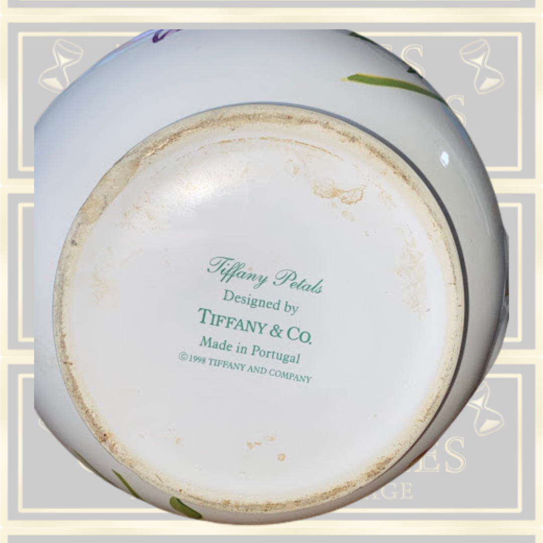 Vintage Tiffany & Co. "Petals" Ceramic Water Pitcher