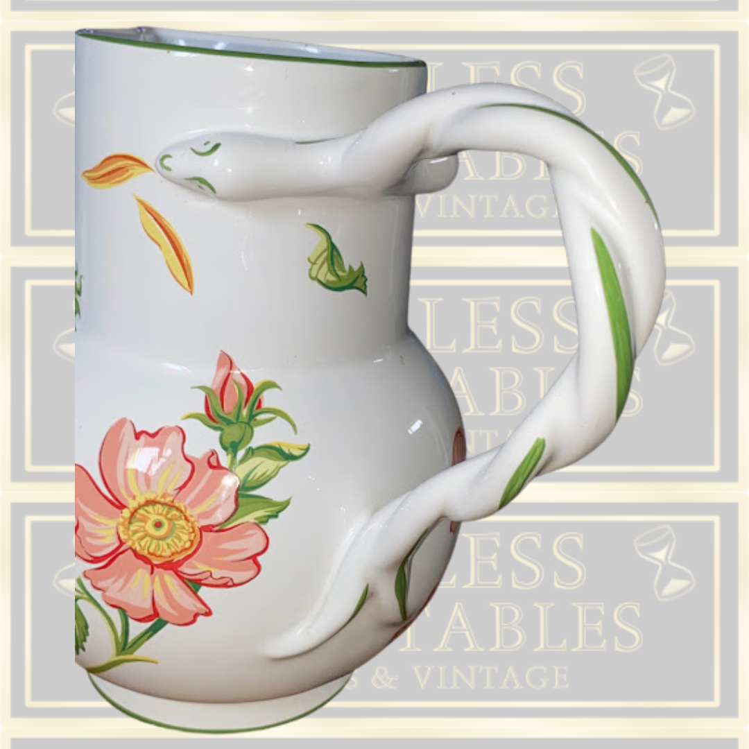 Vintage Tiffany & Co. "Petals" Ceramic Water Pitcher