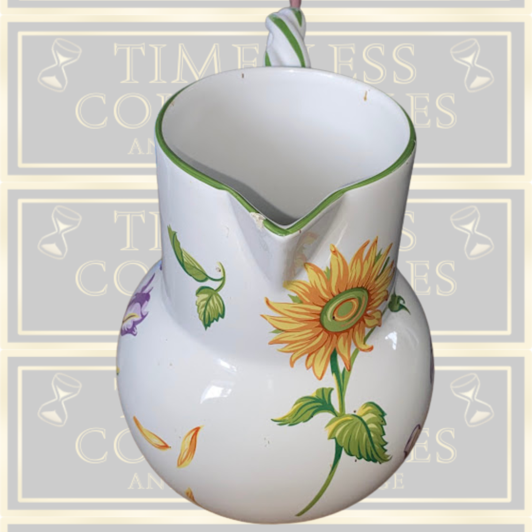 Vintage Tiffany & Co. "Petals" Ceramic Water Pitcher
