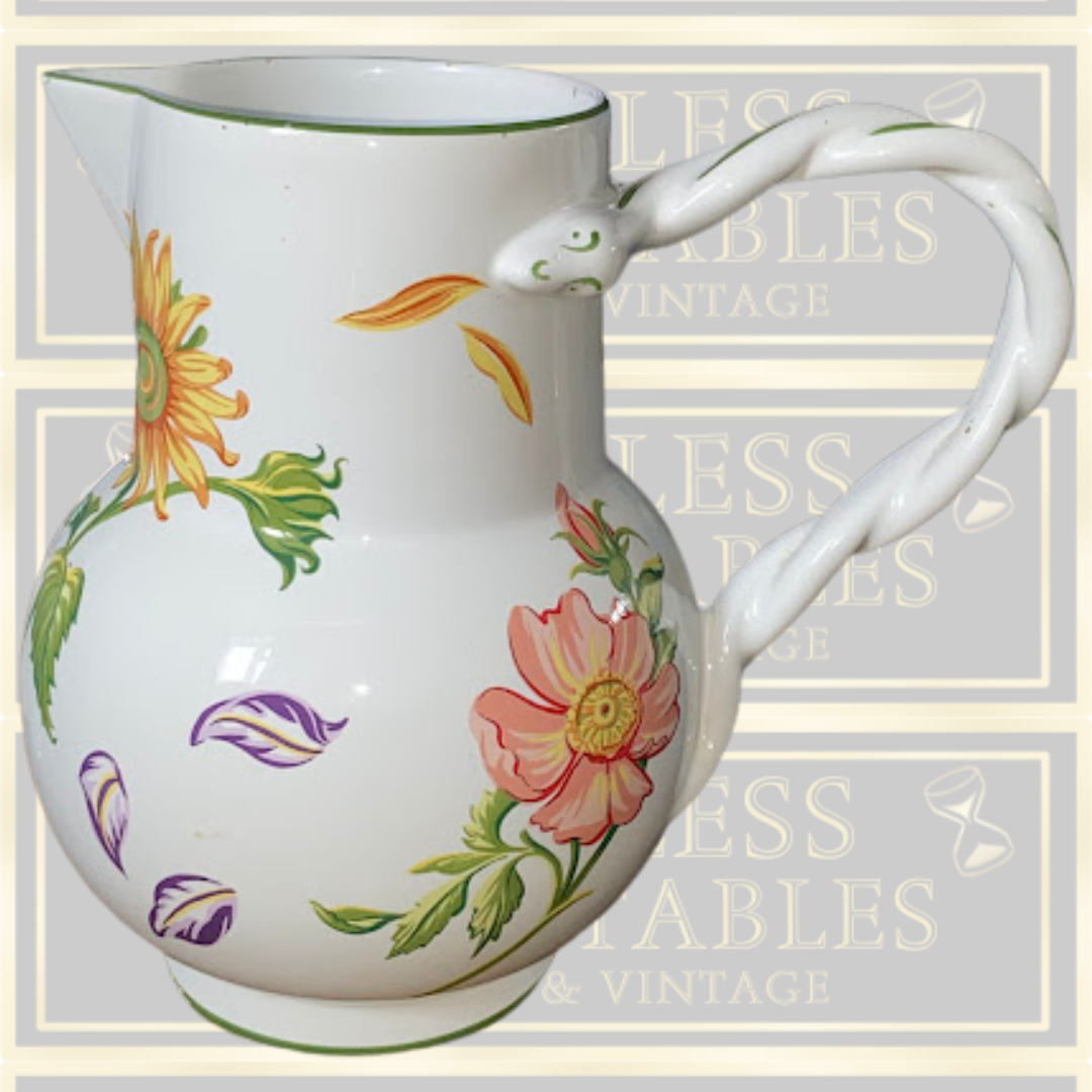 Vintage Tiffany & Co. "Petals" Ceramic Water Pitcher
