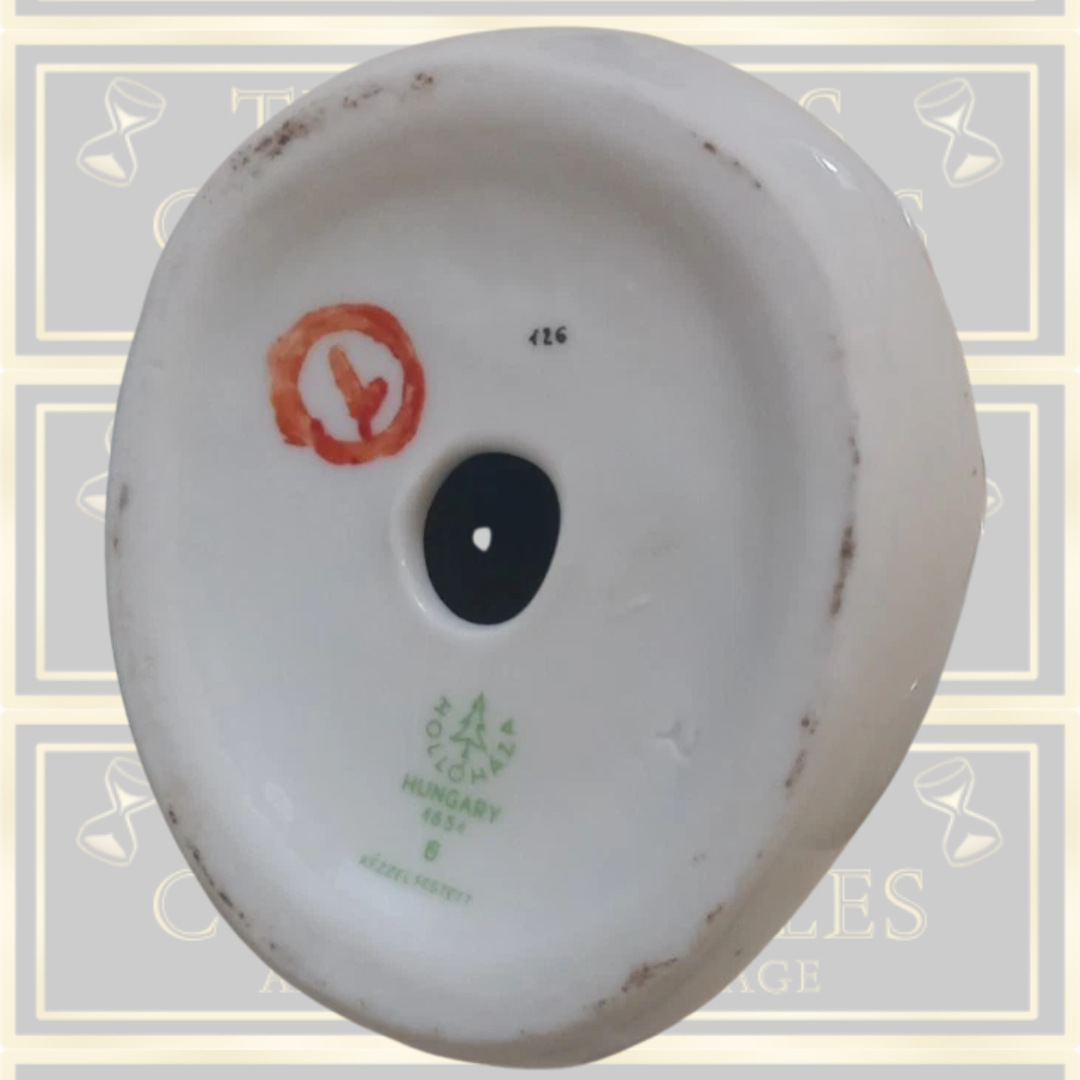 Vintage Hollohaza Porcelain Hungry Surgeon Fish Sculpture Ornament