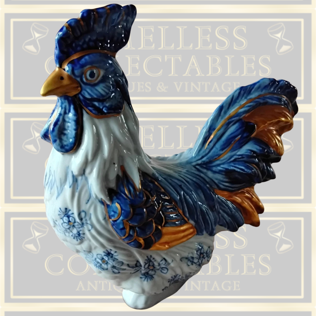 Vintage Capodimonte Ceramic Rooster