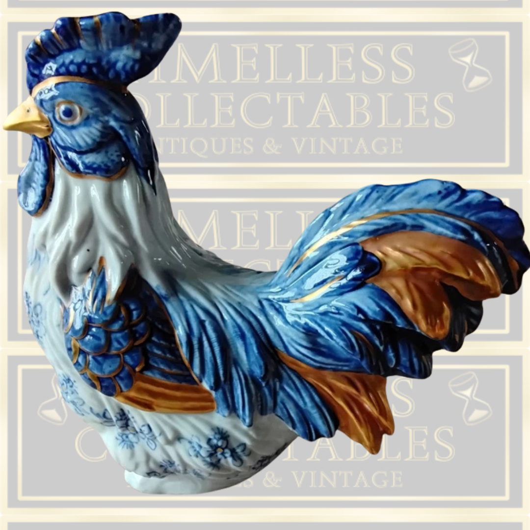 Vintage Capodimonte Ceramic Rooster