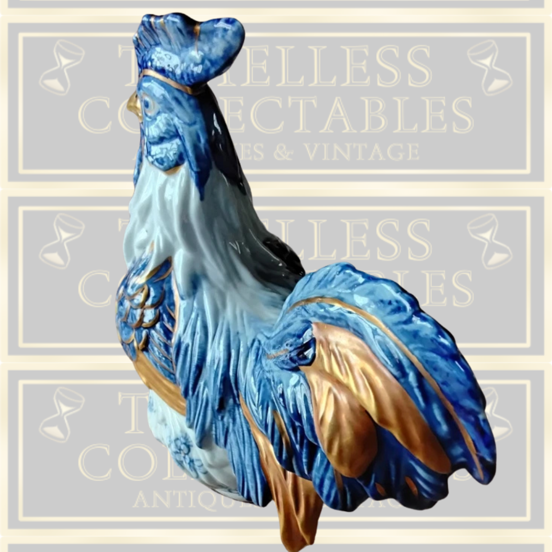 Vintage Capodimonte Ceramic Rooster