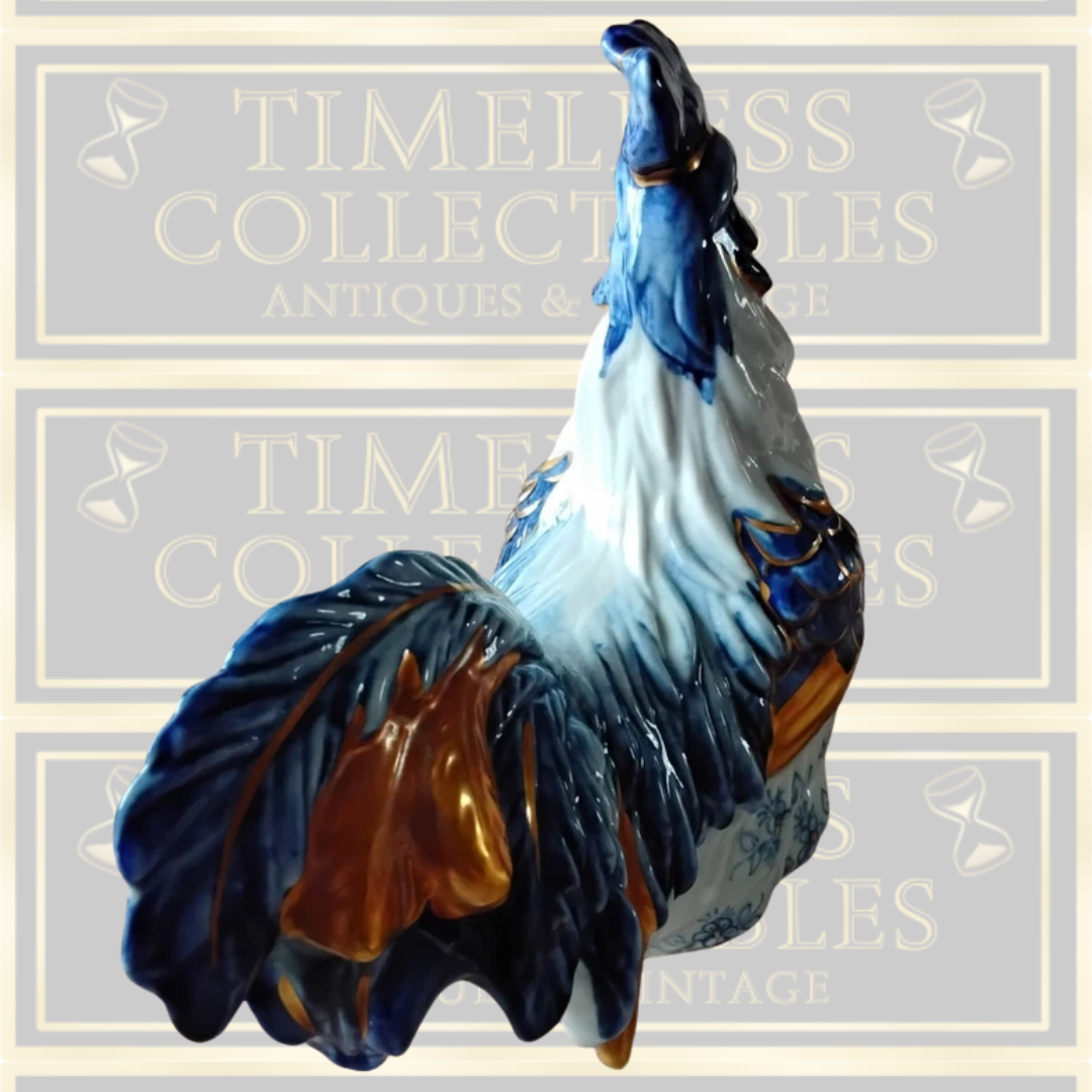 Vintage Capodimonte Ceramic Rooster