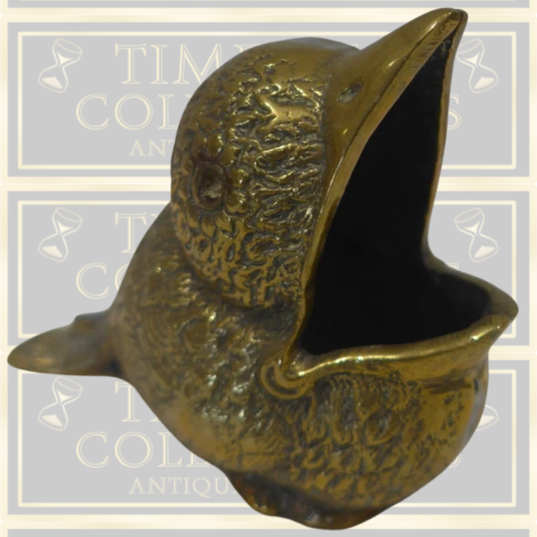 Antique Brass Bird Ashtray