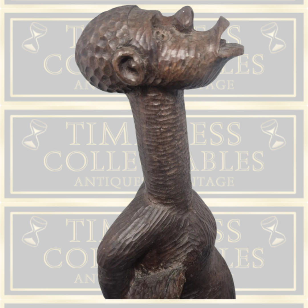 Vintage African Hand Carved Tribal Sculpture Statue