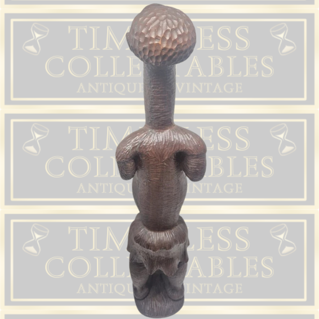 Vintage African Hand Carved Tribal Sculpture Statue