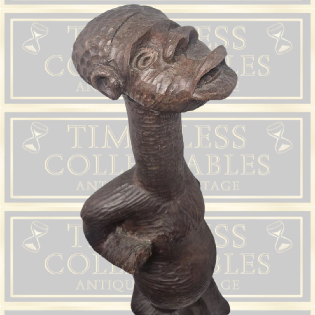 Vintage African Hand Carved Tribal Sculpture Statue