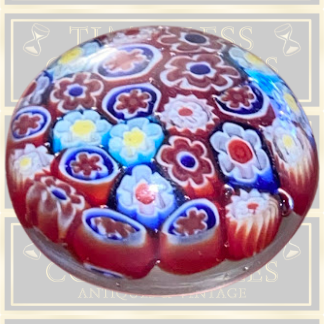 Millefiori Art Glass Paperweight