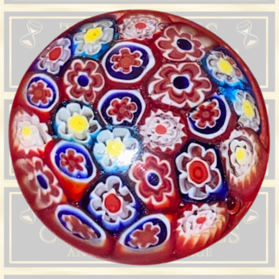 Millefiori Art Glass Paperweight