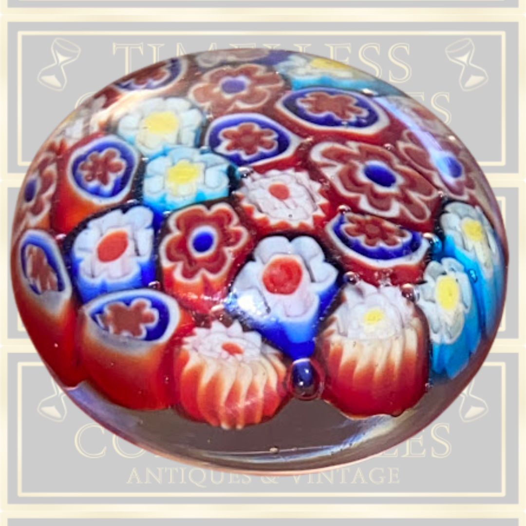 Millefiori Art Glass Paperweight