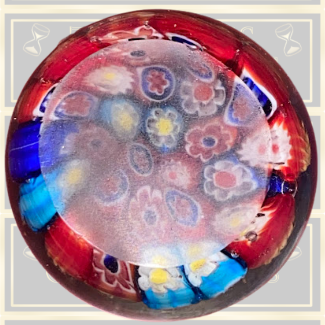 Millefiori Art Glass Paperweight