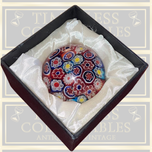 Millefiori Art Glass Paperweight