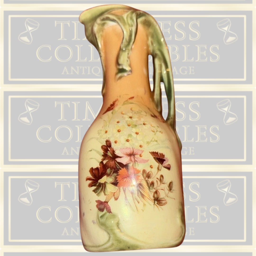Antique Art Nouveau Floral Porcelain Vase