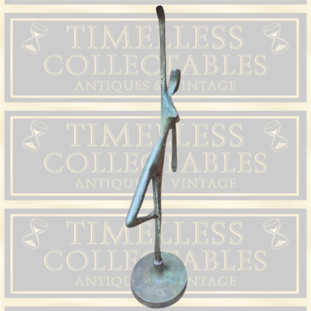 Modernist Bronze Dancing Ballerina Sculpture