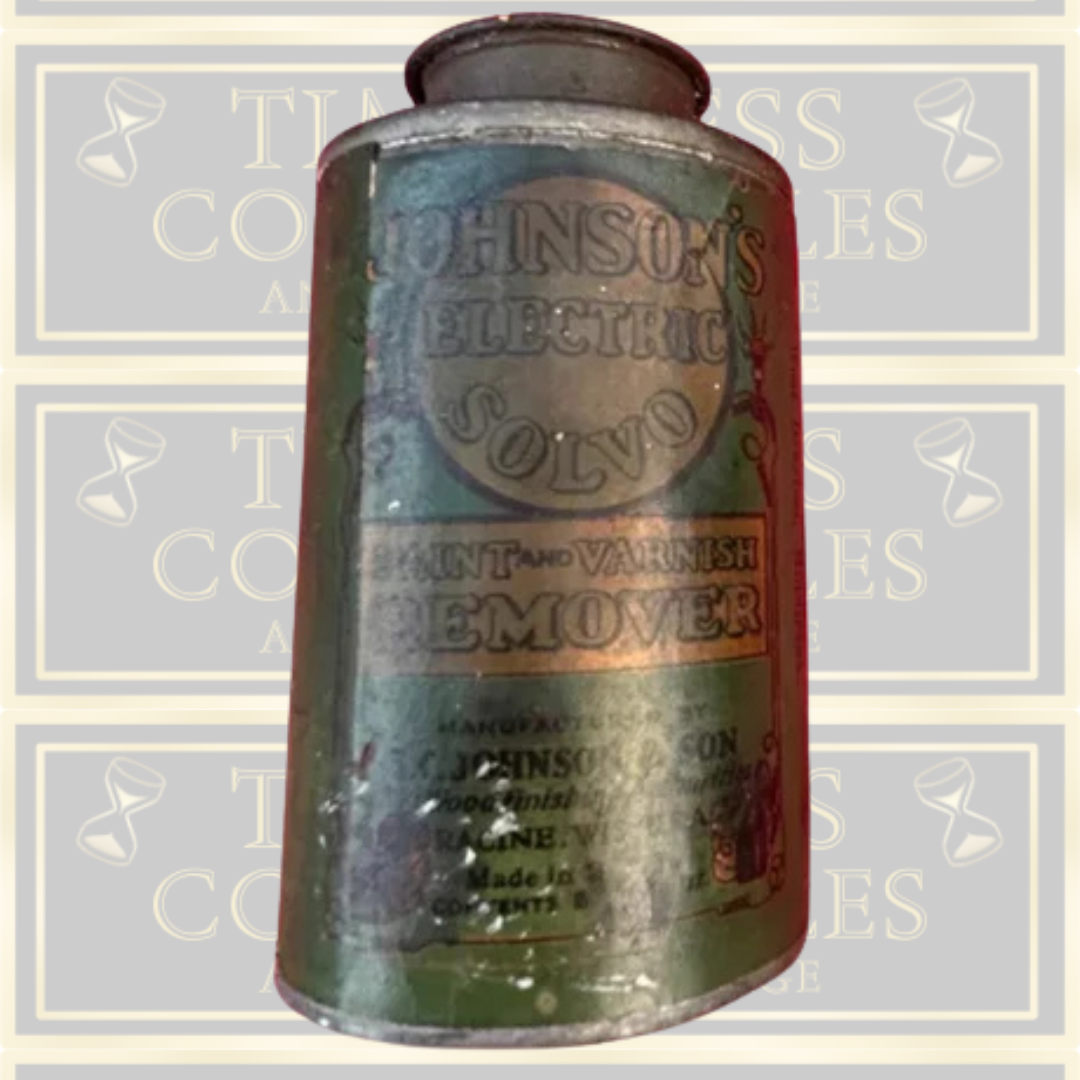 Antique Johnson's Electric Solvent Advertising Tin