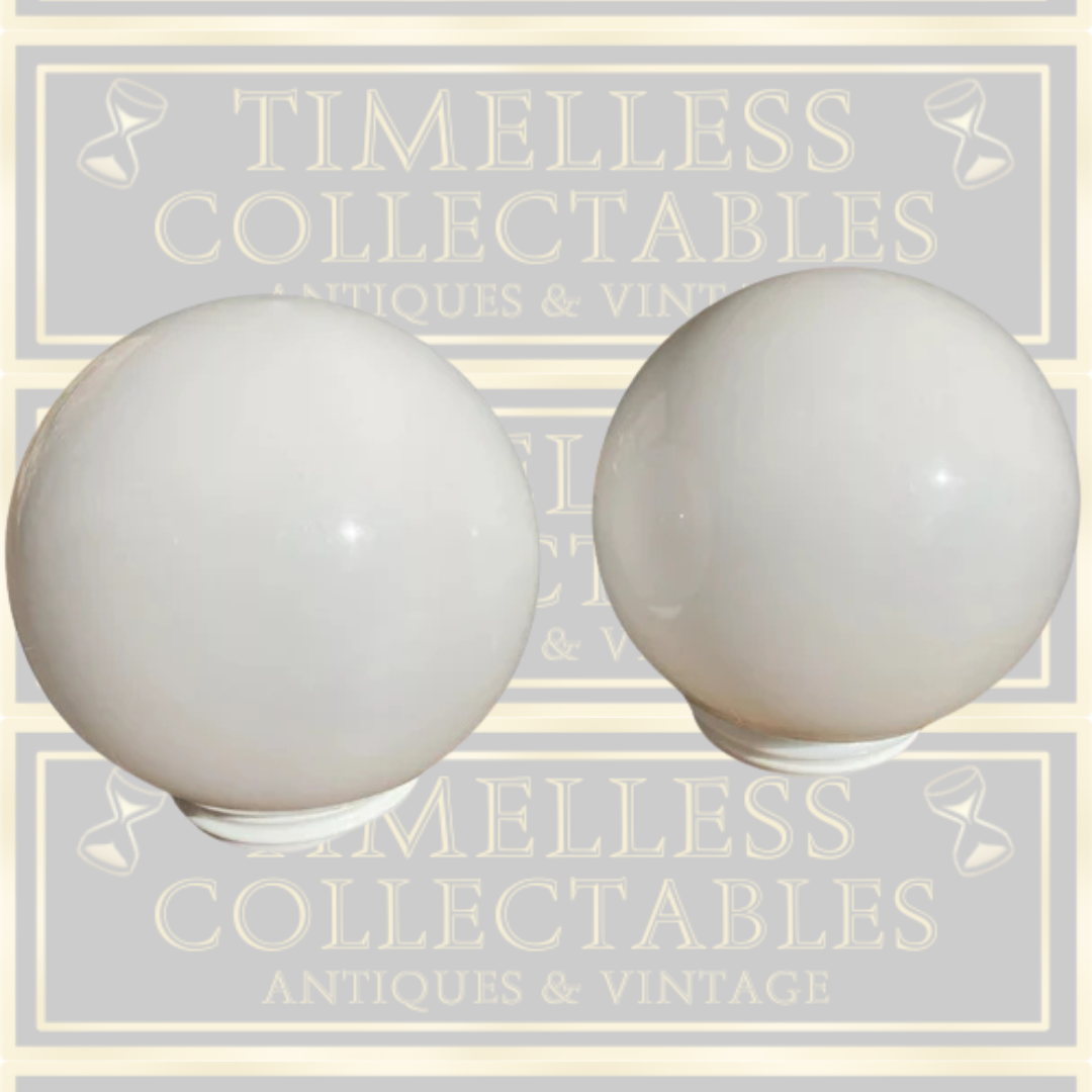 Vintage Pair Art Deco Opaline Milk Glass Ultralux Shade