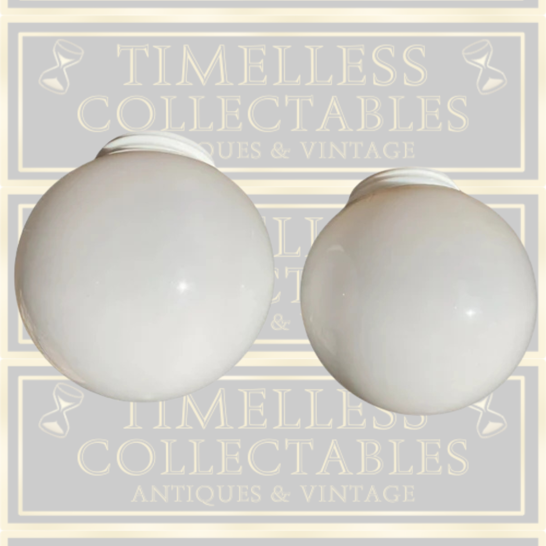 Vintage Pair Art Deco Opaline Milk Glass Ultralux Shade
