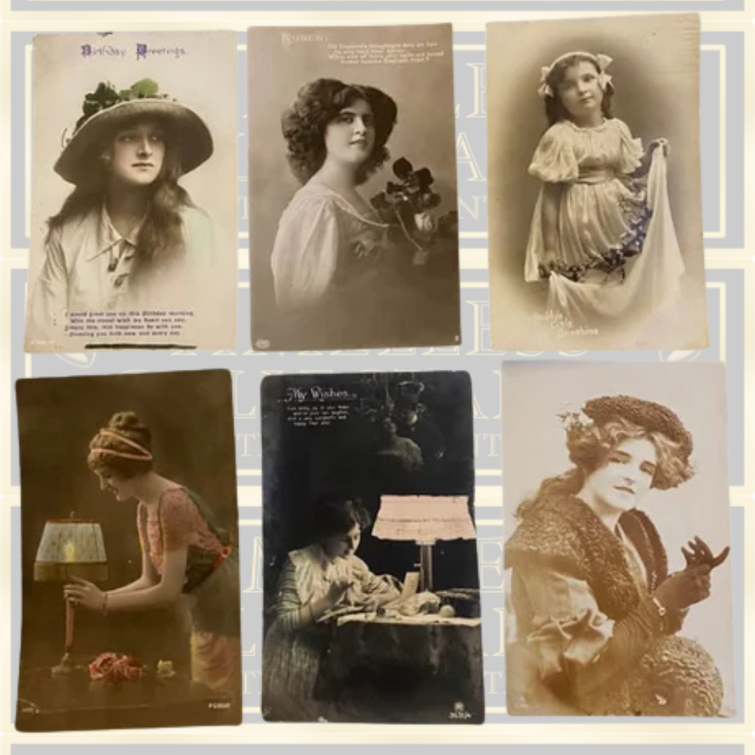 Antique Postcards x Six