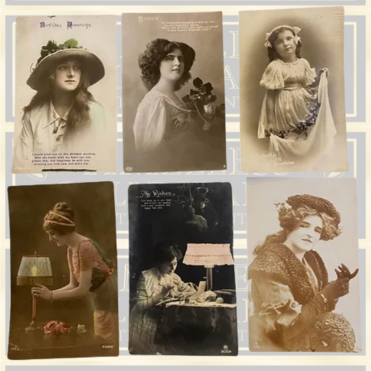 Antique Postcards x Six