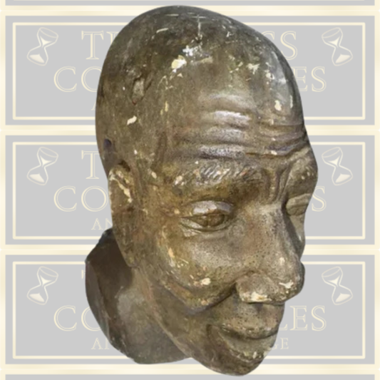 Antique Carved African Stone Head Bust