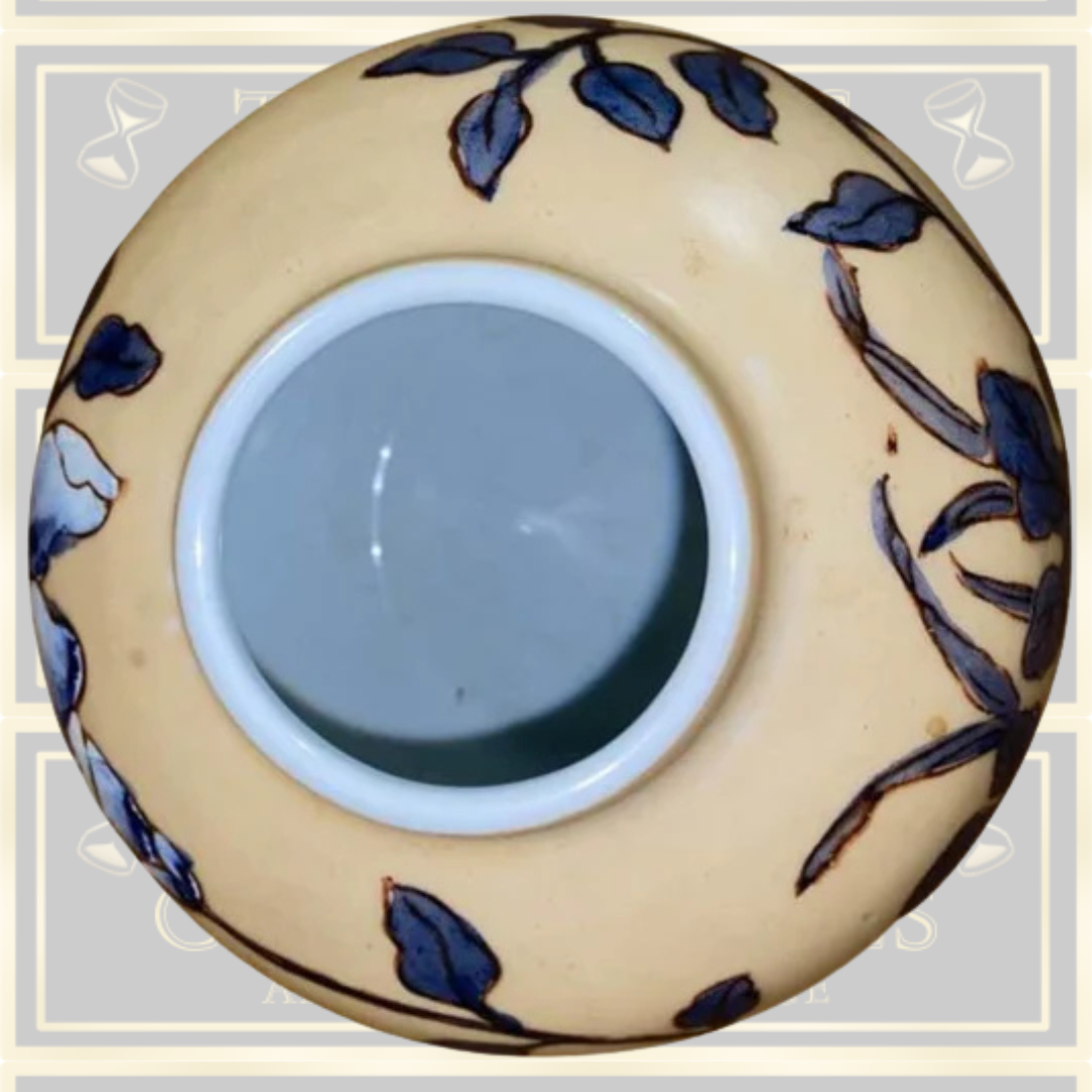 Vintage Chinese Porcelain Floral Design Ginger Jar Stamped