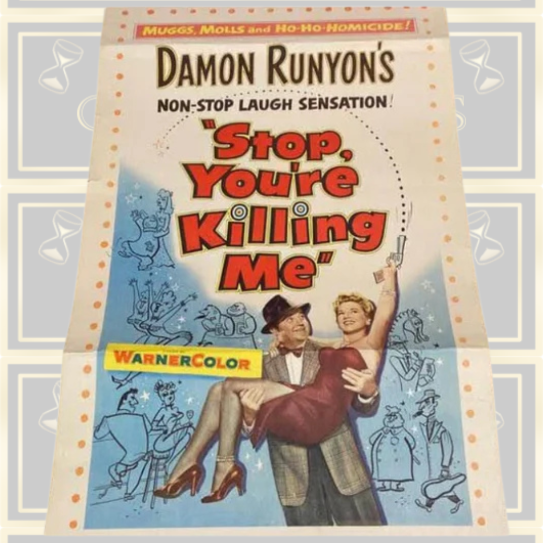 Vintage Stop, You're Killing Me Large Cinema Poster Warner Brothers 1952