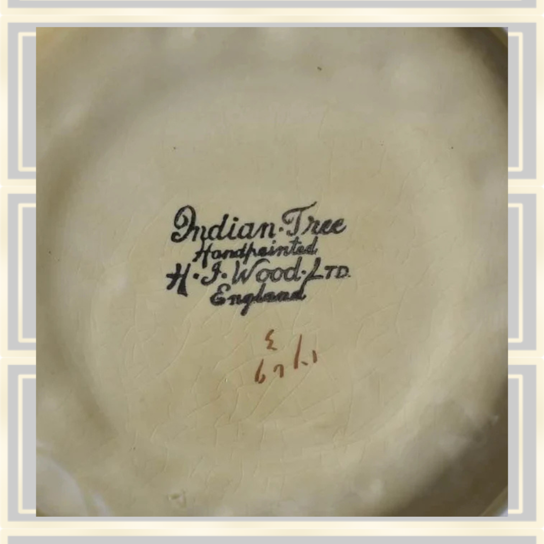 Vintage H J WOOD Indian Tree Platter