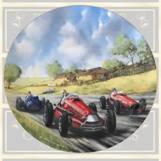 Vintage Coalport Racing Ferrari Plate