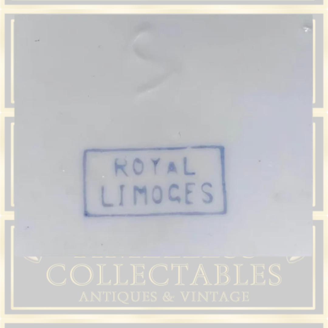 Royal Limoges Heavily Gilded Floral Pattern Vase With Cherubs